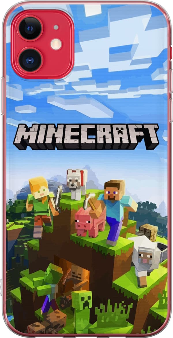 Kompatibelt Mobilskal till Apple iPhone 11 Minecraft Creeper block pixel retro gaming