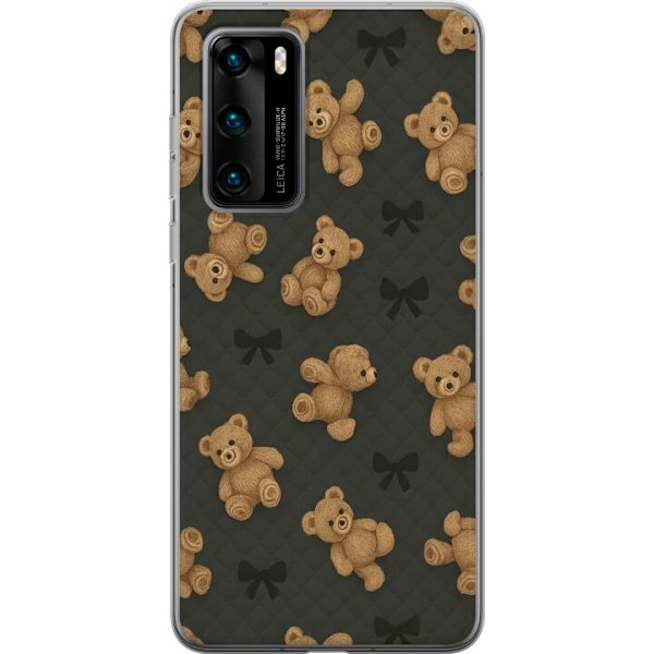 Huawei P40 Genomskinligt Skal Teddy Hugs