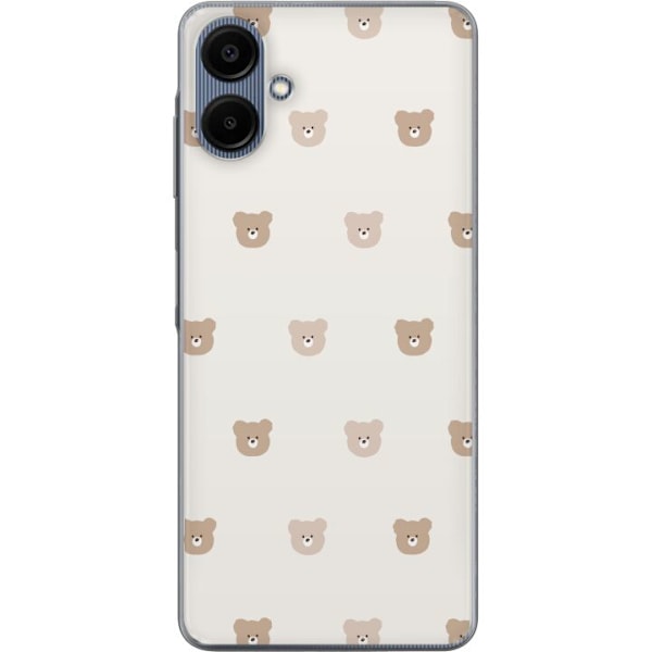 Samsung Galaxy A06 Gennemsigtig cover Teddybaggrund - søde teddybjørne mod en blød baggrund