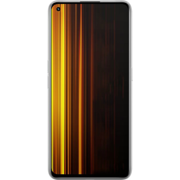 Realme GT Neo 3T Gennemsigtig cover Lyserød Hjerne Design