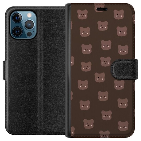 Apple iPhone 12 Pro Max Tegnebogsetui Bjørnemønster
