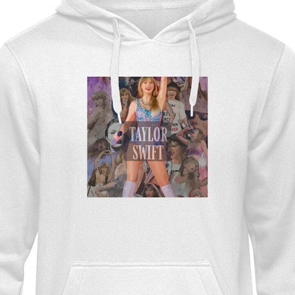 Hoodie til Voksen | Behagelig Hættetrøje Taylor Swift hvid S