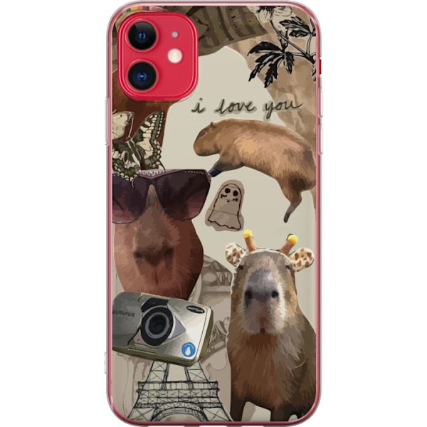 Apple iPhone 11 Läpinäkyvä kuori Capybara