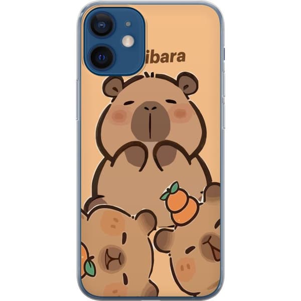 Kompatibelt Mobildeksel til Apple iPhone 12 mini Capybara kawaii figur søt trendy samler