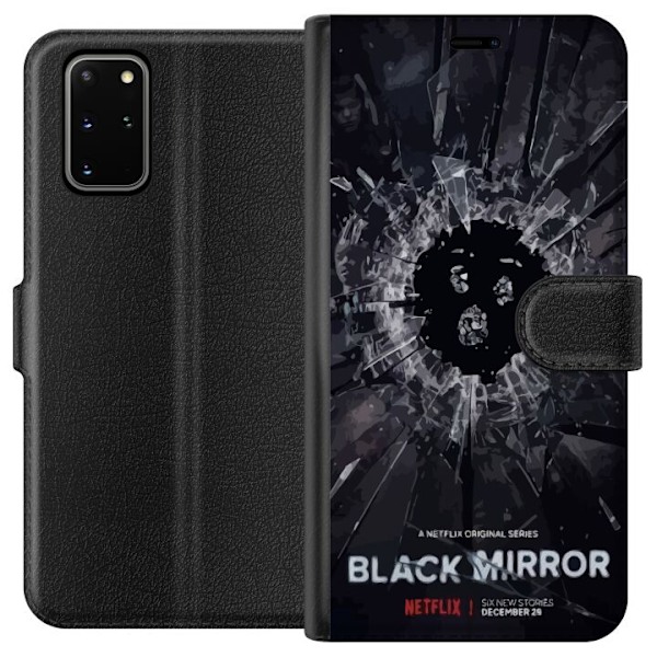 Samsung Galaxy S20+ Plånboksfodral Black Mirror Sci-Fi Netflix Serie Dystopi Teknik Cyberpunk Mörkt TV Spelmotiv
