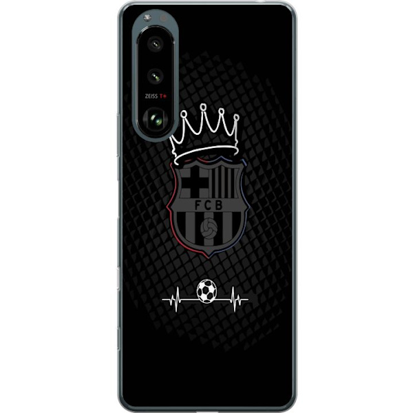 Sony Xperia 5 III Läpinäkyvä kuori FC Barcelona Emblem Jalkapalloaihe Sininen Punainen Seuramerkki Katalonia La Liga Fanit Suosittu Ikoninen