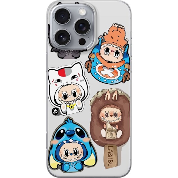 Apple iPhone 16 Pro Max Läpinäkyvä kuori Labubu hahmokokoel