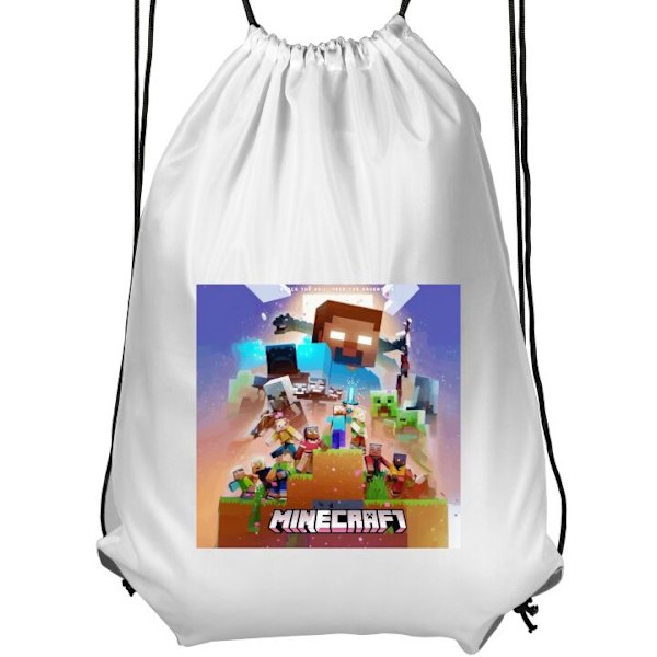 Gympapåse | Lätt Träningsväska för Vuxna Minecraft vit Vuxen