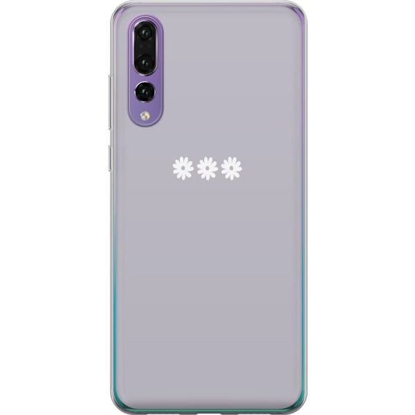 Huawei P20 Pro Läpinäkyvä kuori Lila Blomminimalismi - tyylikäs kukkakuva lila taustalla