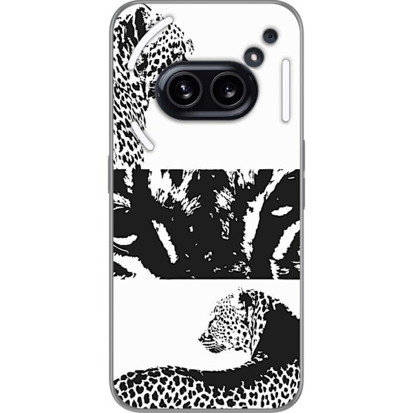 Nothing Phone (2a) Plus Läpinäkyvä kuori Leopard Faces