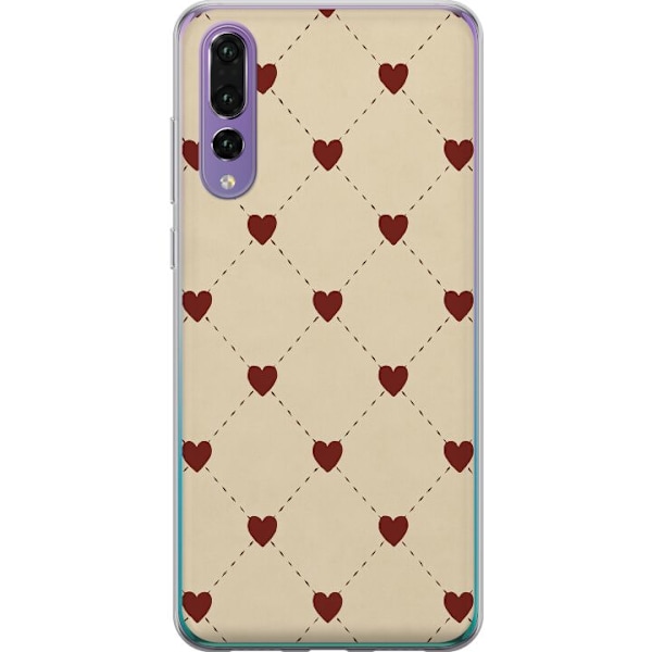 Huawei P20 Pro Läpinäkyvä kuori Sydänverkko
