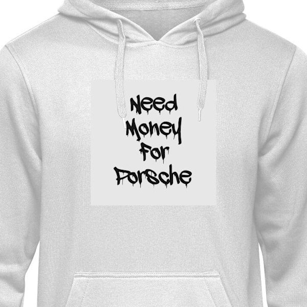 Hoodie til Voksen | Behagelig Hættetrøje Porsche grå M