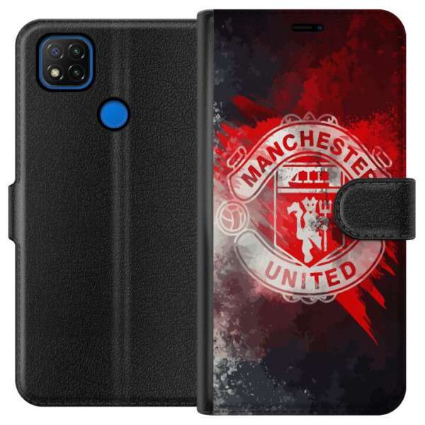 Xiaomi Redmi 9C Plånboksfodral Manchester United FC