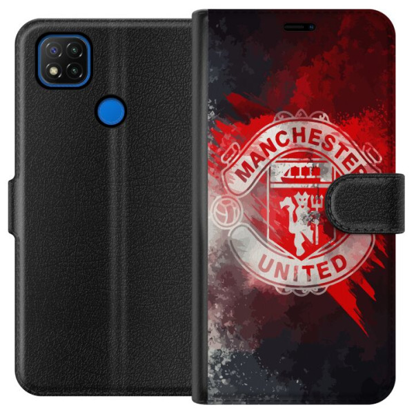 Xiaomi Redmi 9C Tegnebogsetui Manchester United FC