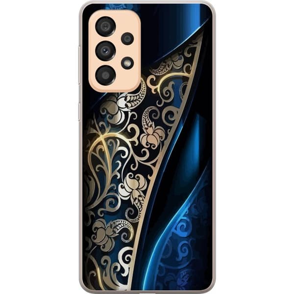 Kompatibel Mobilcover til Samsung Galaxy A33 5G Blå og Guld