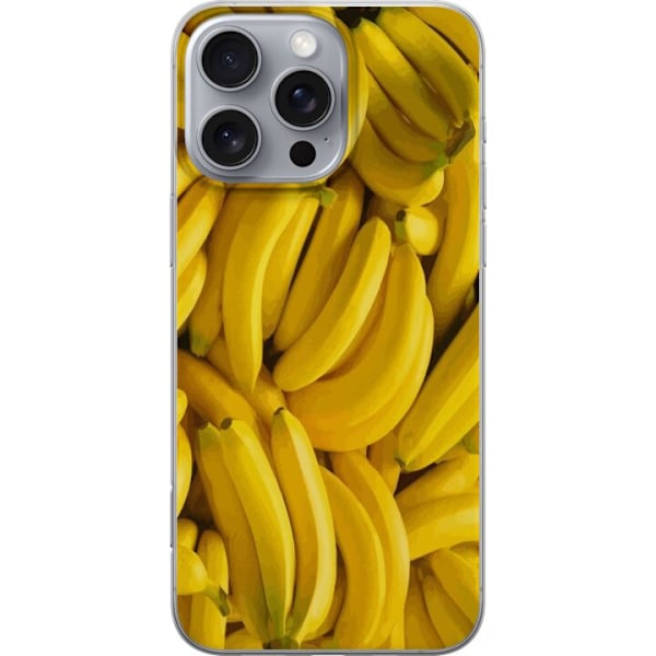 Apple iPhone 16 Pro Max Genomskinligt Skal Banana Pattern – lekfullt mönster med gula bananer