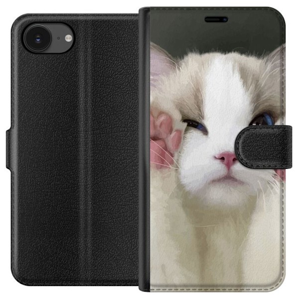 Apple iPhone 16e Lommeboketui Katt