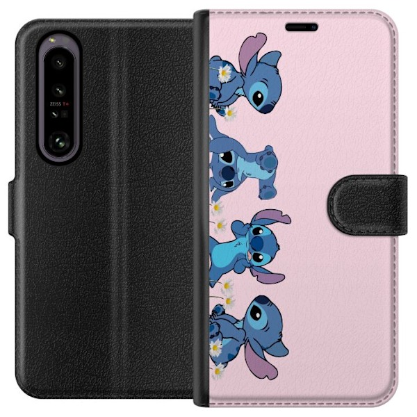 Sony Xperia 1 IV Tegnebogsetui  Stitch Grin & Leg – Perfekt