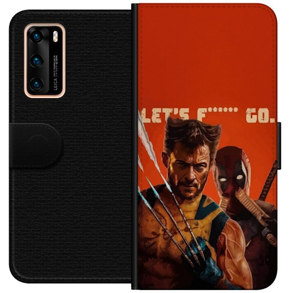 Huawei P40 Lompakkokotelo Deadpool & Wolverine