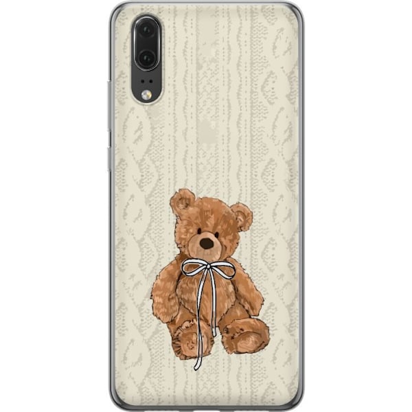 Huawei P20 Genomskinligt Skal Liten Nalle – klassisk nalle i enkel design