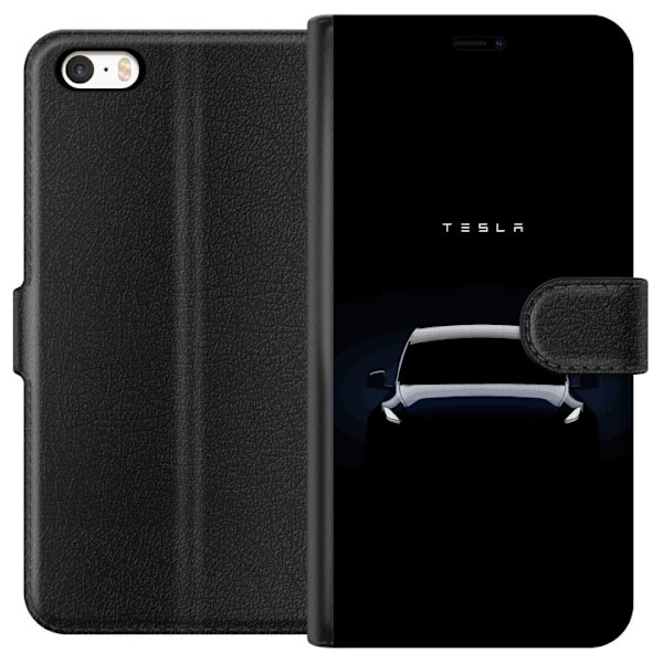 Apple iPhone 5s Lompakkokotelo Tesla