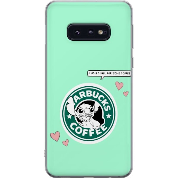 Samsung Galaxy S10e Gjennomsiktig deksel Stitch Kaffe