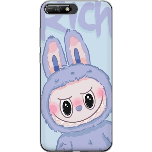 Huawei Y6 (2018) Gennemsigtig cover Blå Kanin Labubu