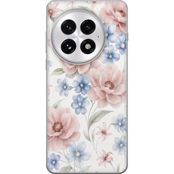 OnePlus 13 Läpinäkyvä kuori Romanttiset kukat