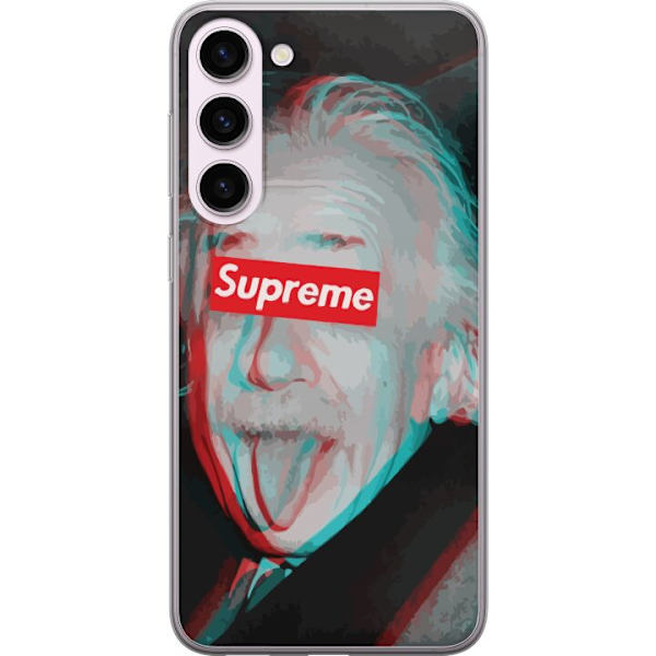 Samsung Galaxy S23+ Läpinäkyvä kuori Supreme Albert Einstein 3D Motiivi Katumuoti Suunnittelu Suosittu Tiede Ikoni Kaupunkitaide