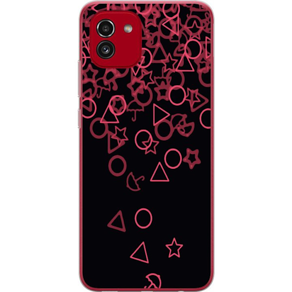 Samsung Galaxy A03 Gennemsigtig cover Squid Game Ikoner Serie Design Populært TV Spil Ikoner Grafisk Motiv Asiatisk Trend Dramaserie