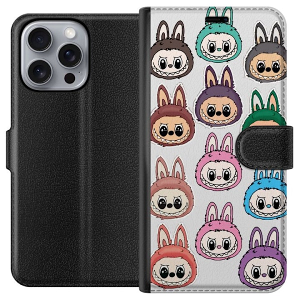 Apple iPhone 16 Pro Max Lommeboketui Labubu Macaron Monster -