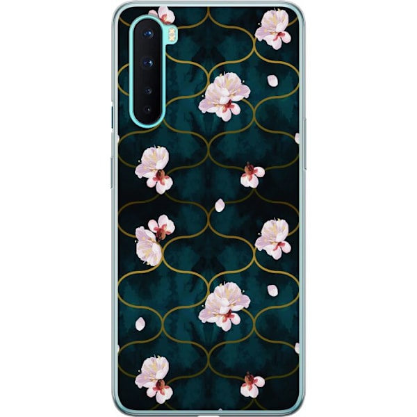 OnePlus Nord Läpinäkyvä kuori Kukat