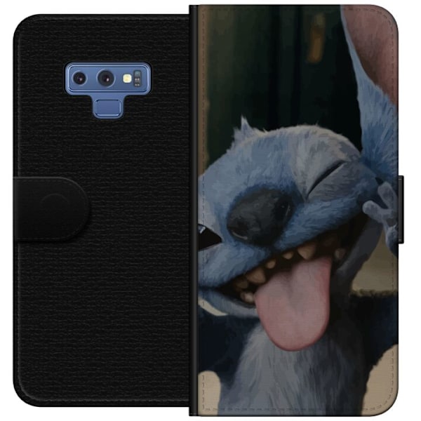 Samsung Galaxy Note9 Lompakkokotelo Stitch Söpö Alien - Sininen Suosikki Ulkoavaruudesta
