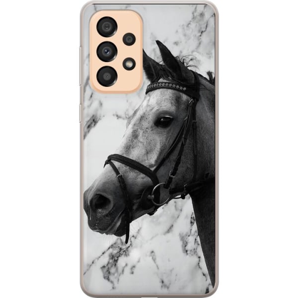 Samsung Galaxy A33 5G Genomskinligt Skal Marmor med häst