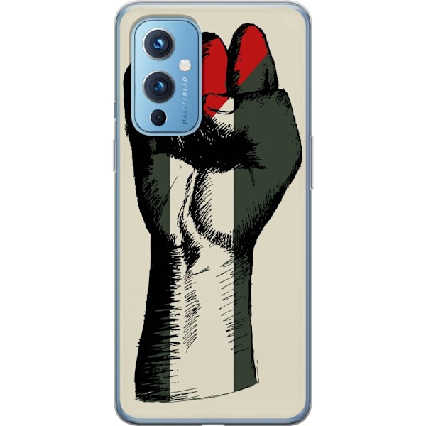 OnePlus 9 Genomskinligt Skal Hand knuten i Palestinas färger – kraftfull symbol för frihetsrörelsen