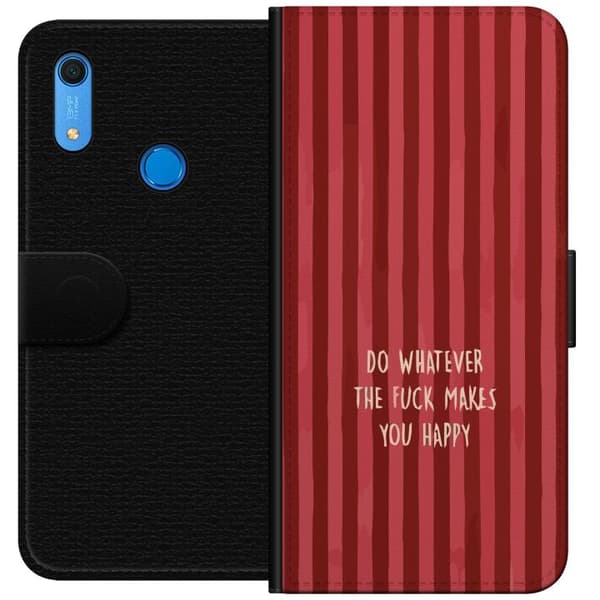Kompatibel Tegnebogsetui til Huawei Y6s (2019) Gör det som gör dig glad rød