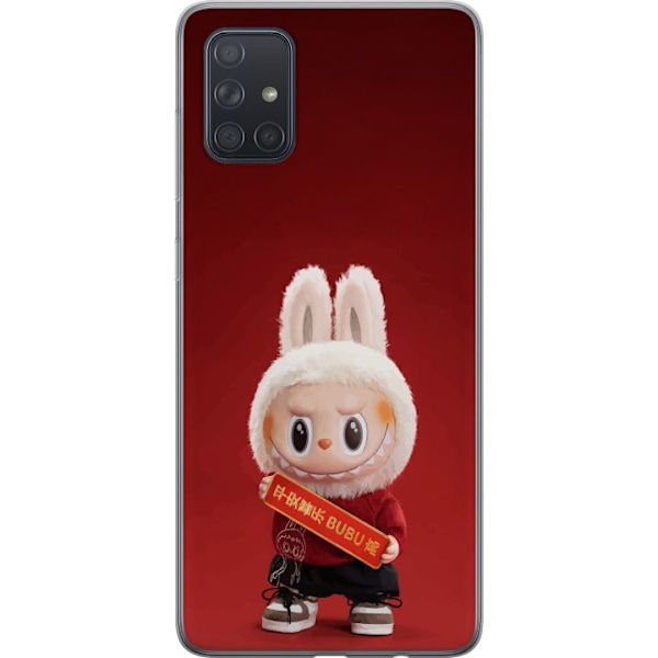 Samsung Galaxy A71 Genomskinligt Skal Pop Mart The Monsters Labubu Best of Luck Vinyl Plush Doll