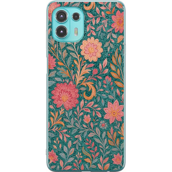 Motorola Edge 20 Lite Genomskinligt Skal Floral Dream