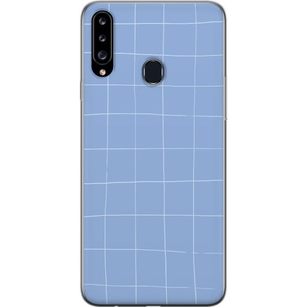 Kompatibelt Mobildeksel til Samsung Galaxy A20s Blått nett