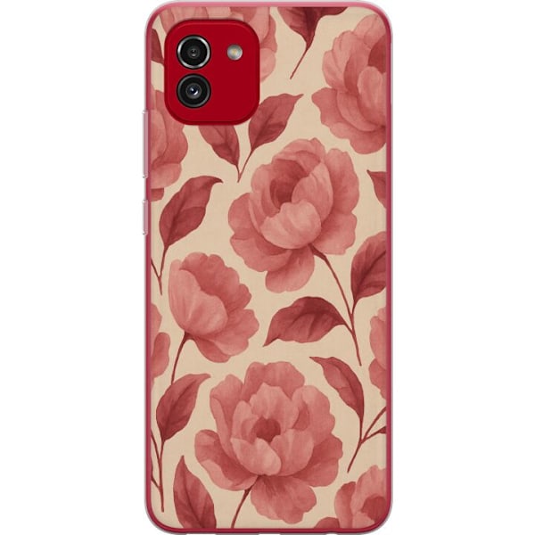 Samsung Galaxy A03 Genomskinligt Skal Rose Bloom