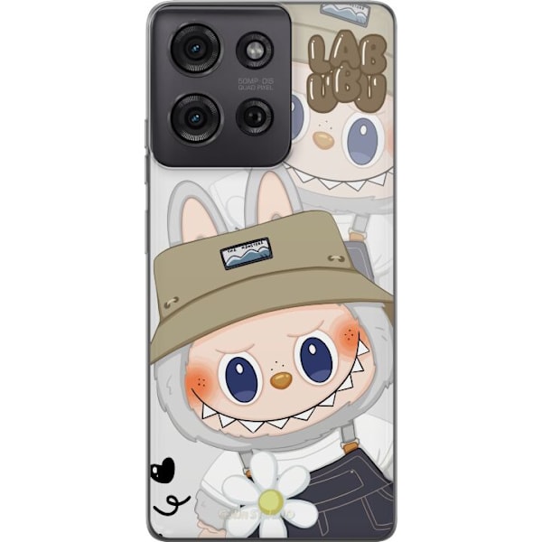Motorola Moto G75 Läpinäkyvä kuori Labubu Minimal Mood - Yksinkertainen ja tyylikäs hirviösuunnittelu