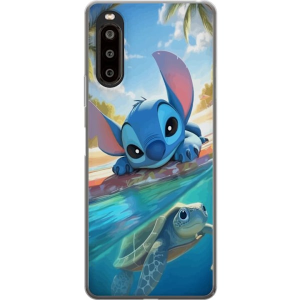 Sony Xperia 10 II Gennemsigtig cover Stitch med skildpadde - s