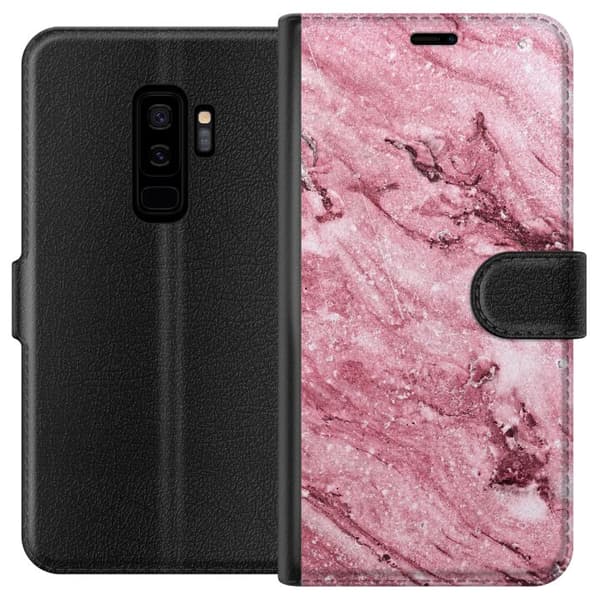 Kompatibel Tegnebogsetui til Samsung Galaxy S9+ rosa