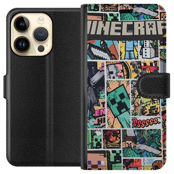 Apple iPhone 14 Pro Lompakkokotelo Minecraft Taide