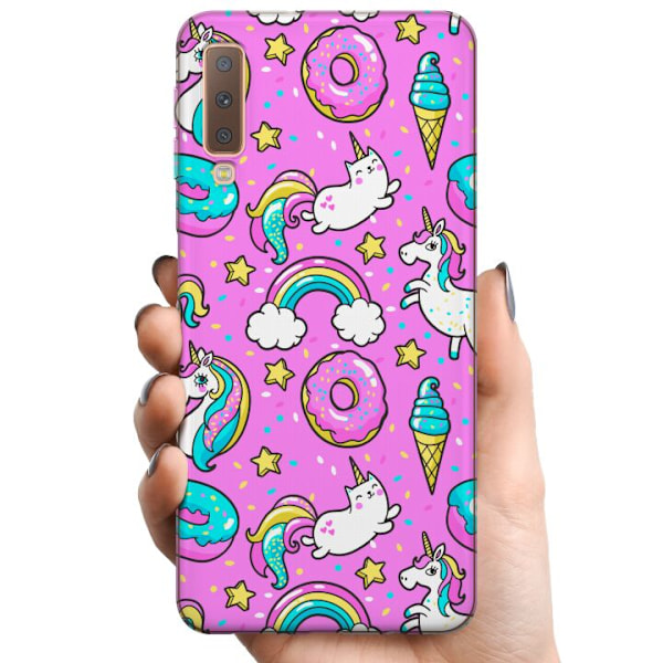 Samsung Galaxy A7 (2018) TPU Mobildeksel Unicorn