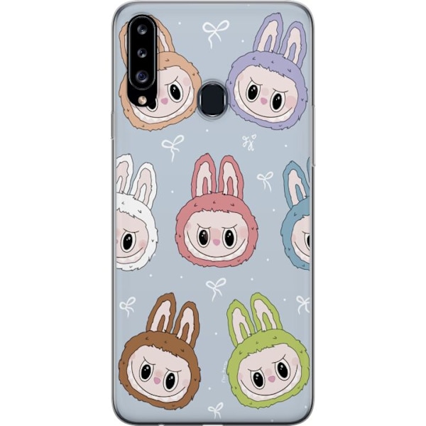 Samsung Galaxy A20s Läpinäkyvä kuori Tähtikuvioitu hirviö