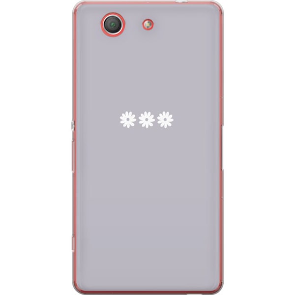 Sony Xperia Z3 Compact Läpinäkyvä kuori Lila Blomminimalismi - tyylikäs kukkakuva lila taustalla