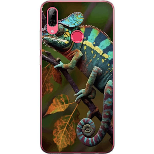 Huawei Y7 (2019) Genomskinligt Skal Ödla Grafisk Streetwear Design Djurmönster Modern Urban Stil Populärt Motiv Kreativ Art Trend