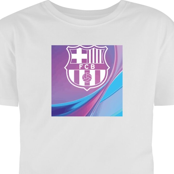 Børne T-shirt | Behagelig T-shirt til Børn FC Barcelona hvid 9-11 År