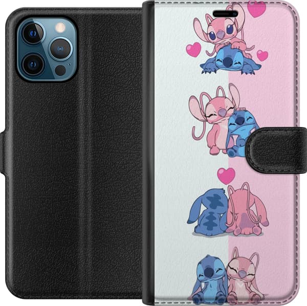 Kompatibel Tegnebogsetui til Apple iPhone 12 Pro Max Lilo & Stitch